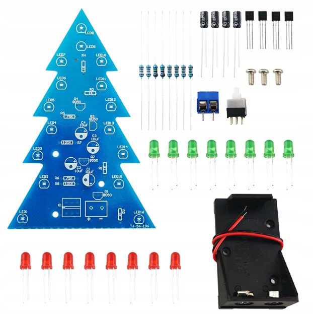 Рождественская елка LED 9V 3D комплект для самостоятельной сборки