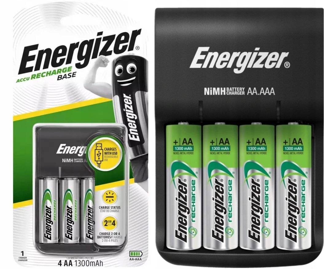 

Ładowarka Base Aa Aaa 4x akumulatorki R6 1300mAh