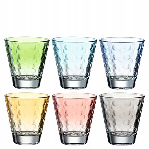 Leonardo Optic Sklenice 6 Kusů Barevné skleněné hrnky 215 ml