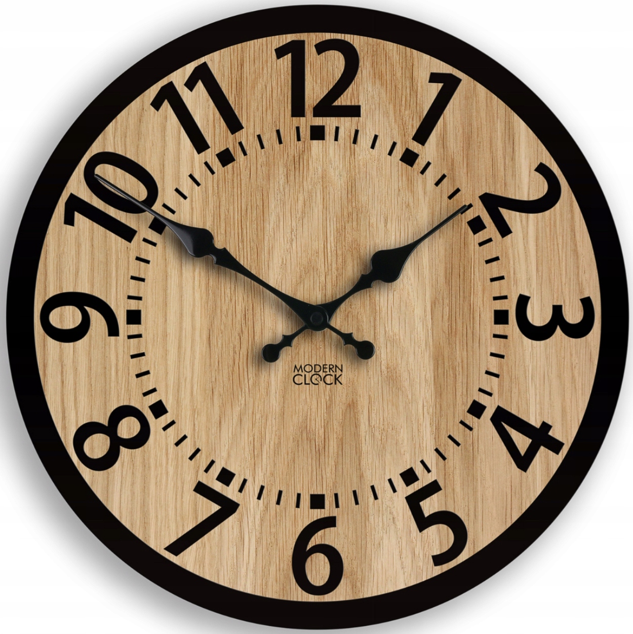 Drevené nástenné hodiny Dubové akrylové Berlín 40 cm, okrúhle, kremenné