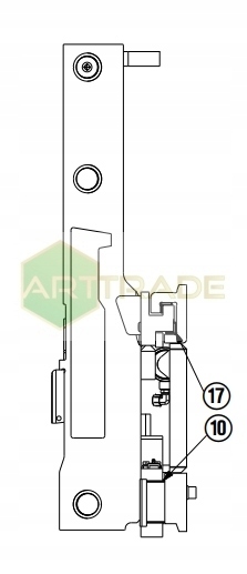 CASCADE Ślizg do Zintegrowanego przesuwu 50R ISS