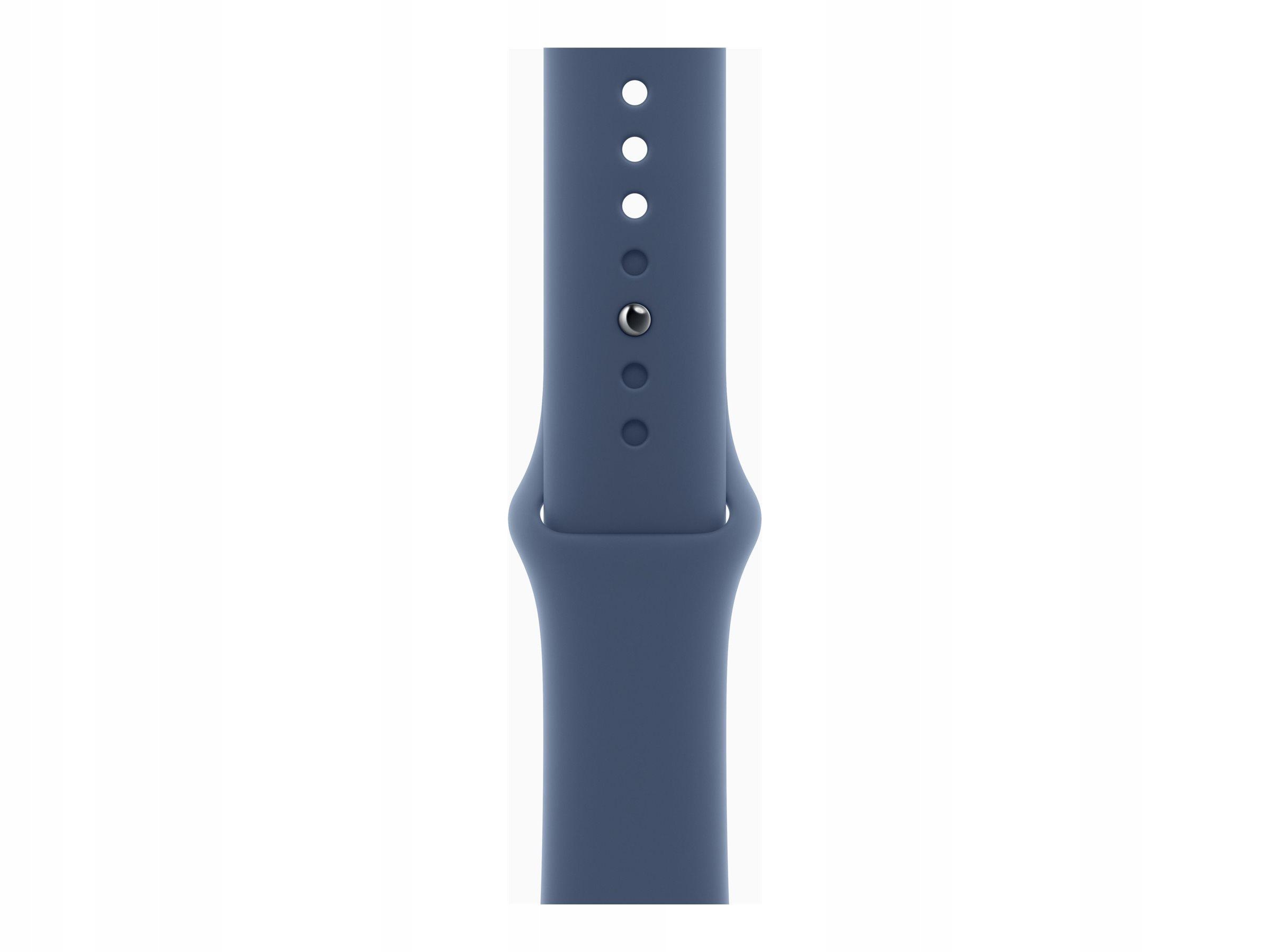 Apple Watch Series 10 Gps 46mm Silver Aluminium Case with Denim Sport Band