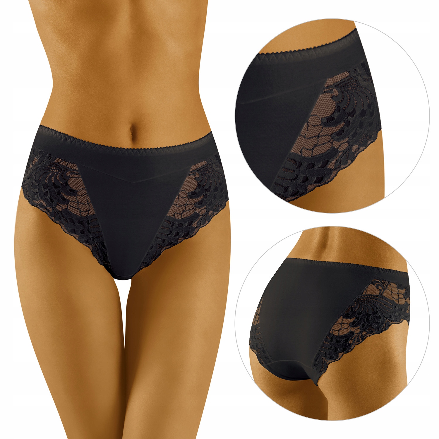 

Wol-bar Figi Eco-zo Majtki czarny koronka XXL