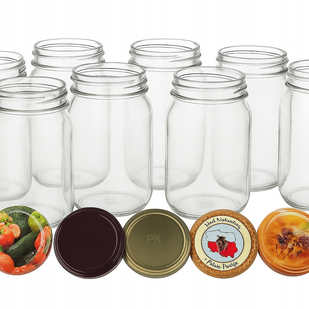 Sklenice 900 ml se šroubovacím uzávěrem – 32 ks Fi82 k nakládání, med a zavařeniny