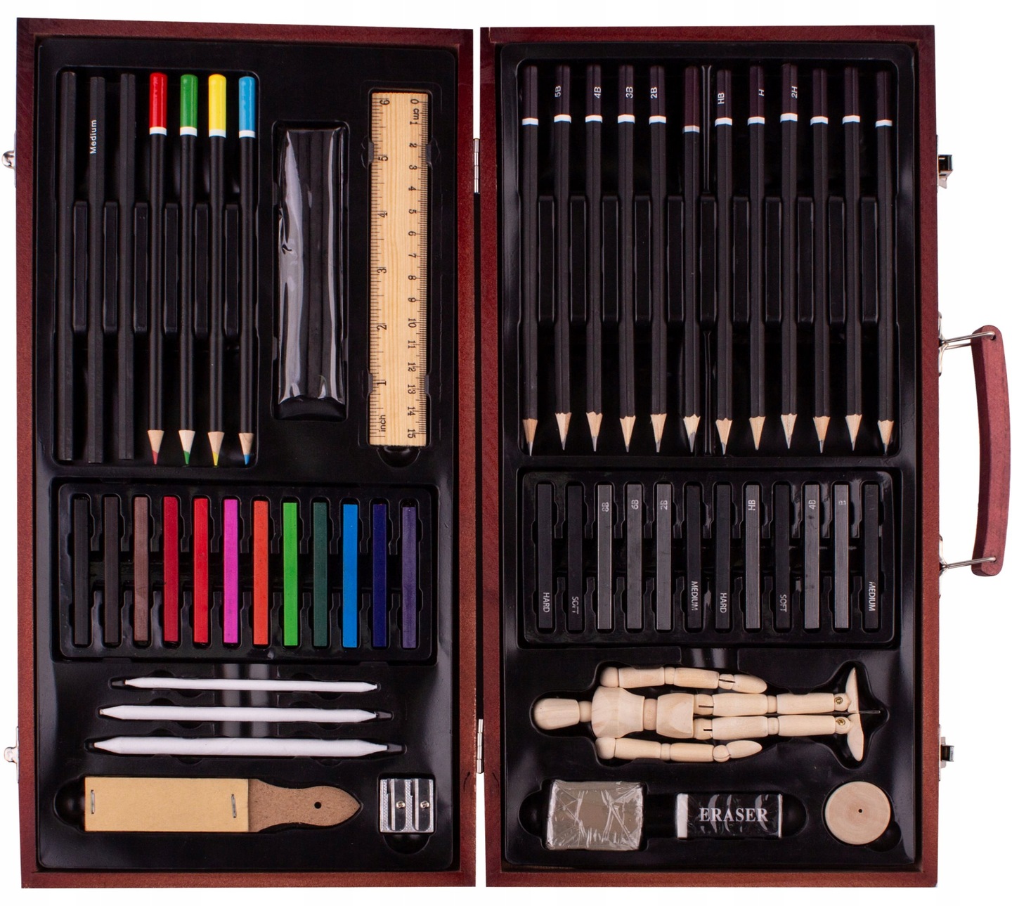 Zestaw artystyczny do szkicowania w drewnianej walizce 58el Rexus Liczba sztuk w zestawie 1 szt.