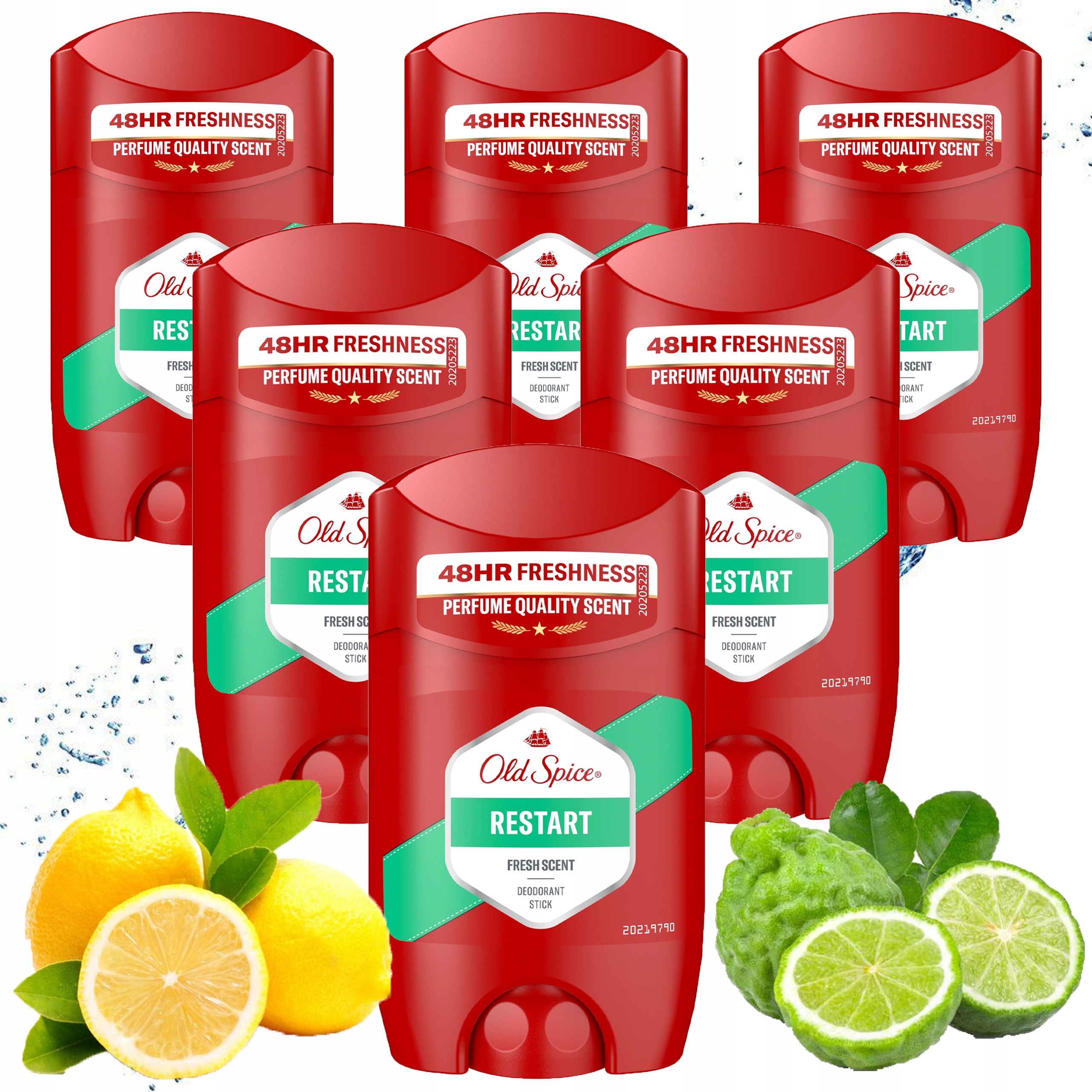 6xOld Spice Tuhý deodorant Restart 50 ml Stick pro muže 48h Fresh