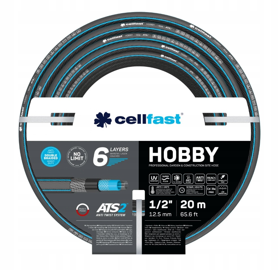 

Cellfast Wąż ogrodowy 1/2 Hobby ATS2 20m 16-202
