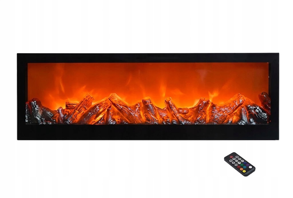 Elektrický krb Led 55 cm, 4 barvy plamene, dálkové ovládání USB/baterie