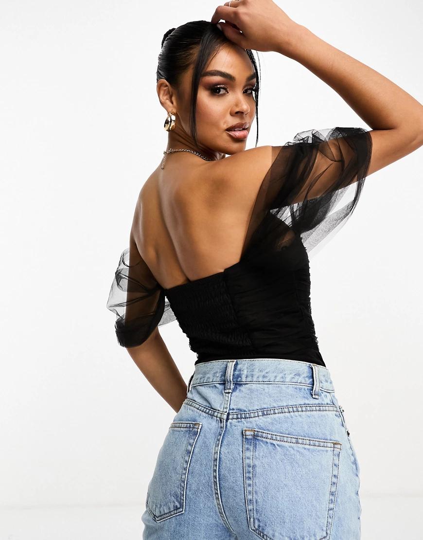 SZYFON RĘKAWY DEKOLT RXZ NG3__L LACE & BEADS GORSETOWE BODY Rozmiar L (40)