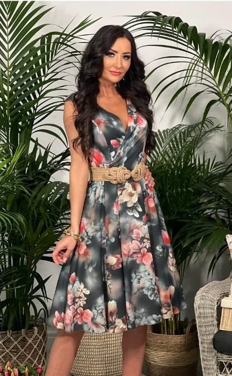Šaty Šedé Elizabeth Collection vel