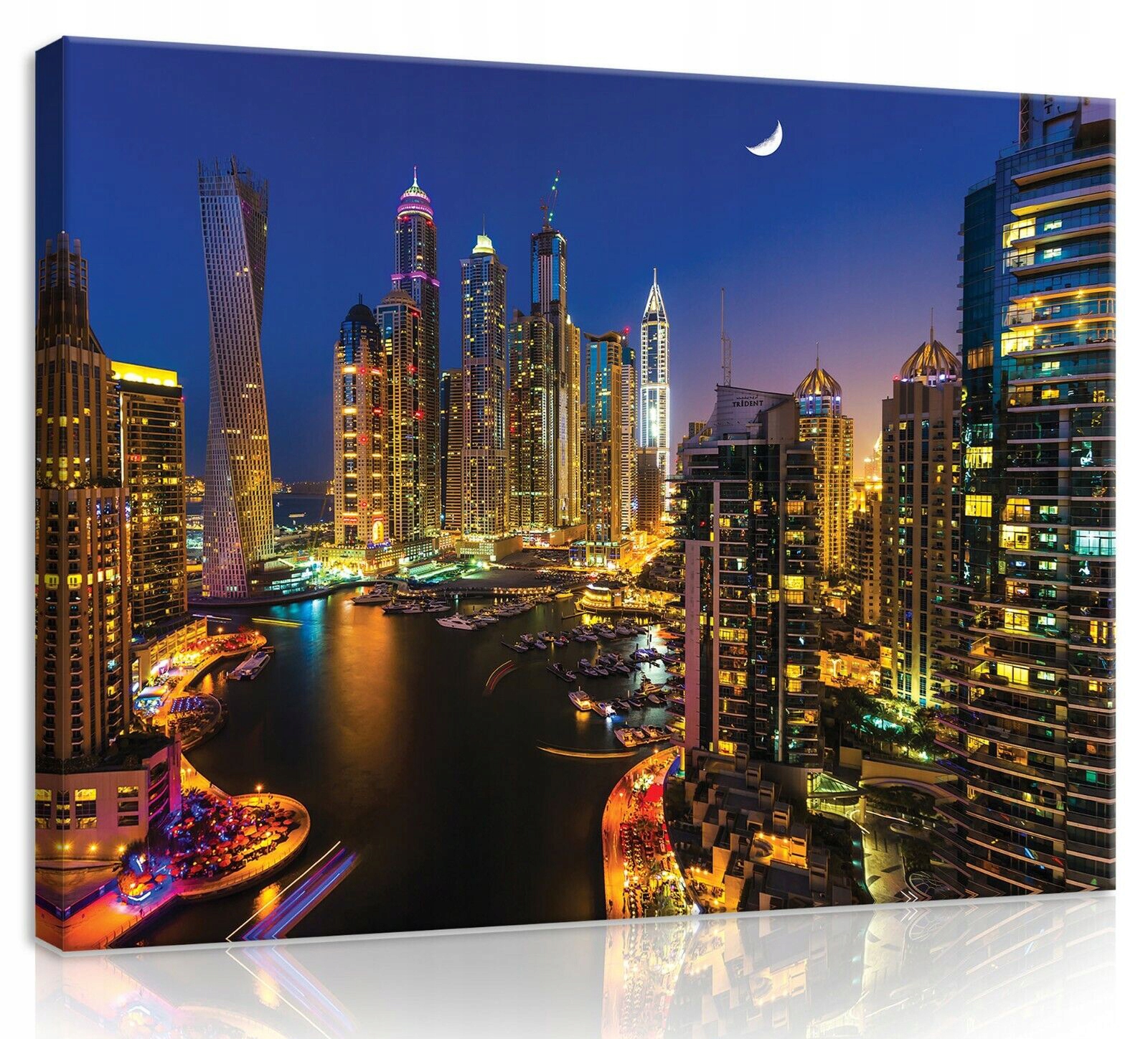 Obraz Na Plátně Canvas 100x75 Dubaj Noc Mrakodrapy