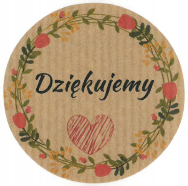 

Naklejki Eko Kraft Dziękujemy wianek 20szt ND508