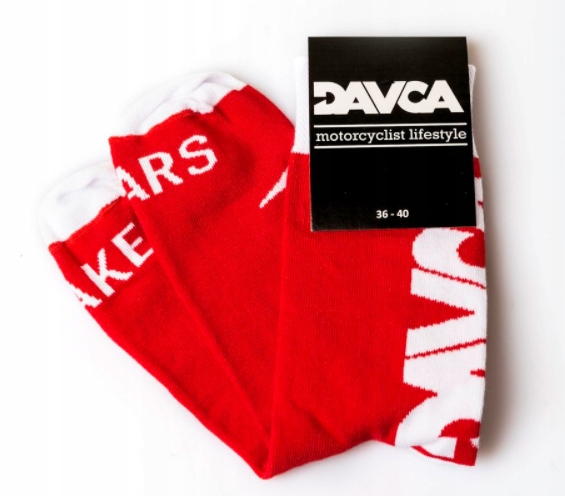 

Davca skarpetki motocyklowe red 36-40