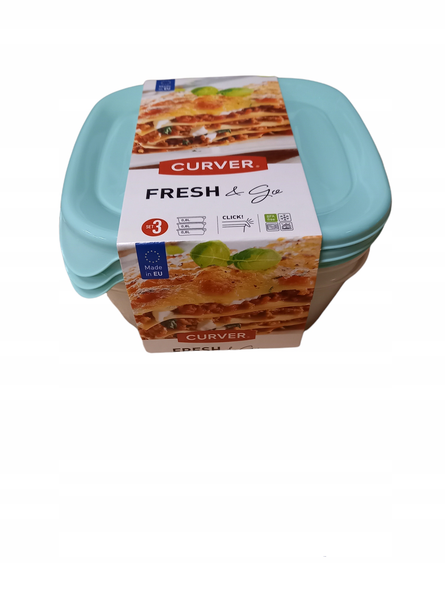 

Curver Fresh Go Zestaw 3 Pojemników Żywność 3X0,8L