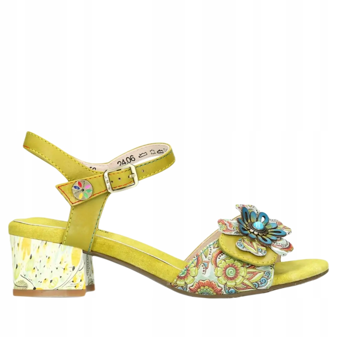 Dámské sandály Laura Vita hucbio 42 vert 37, žluté