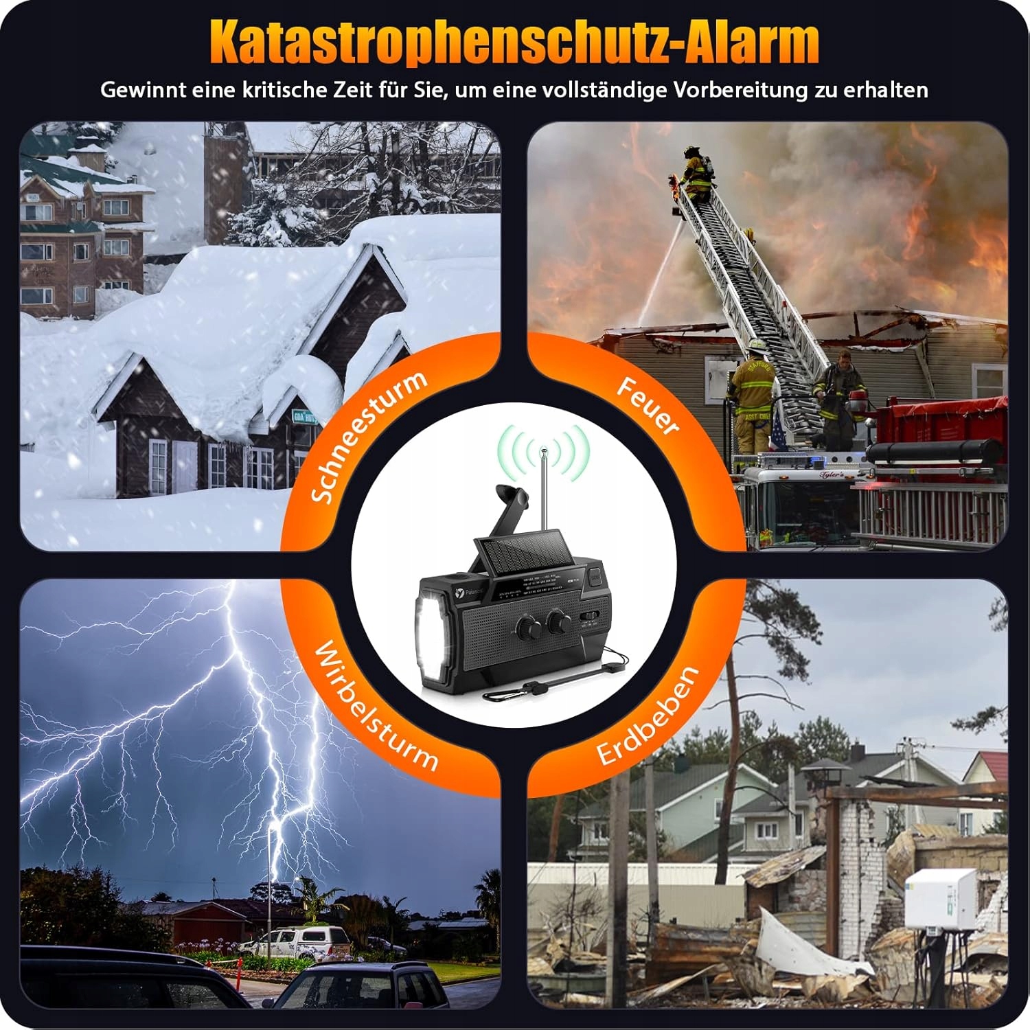 RADIO SOLARNE, PRZENOŚNE RADIO Z KORBĄ, DYNAMO Z AM/FM, LATARKA LED Q2 EAN (GTIN) 0620675217