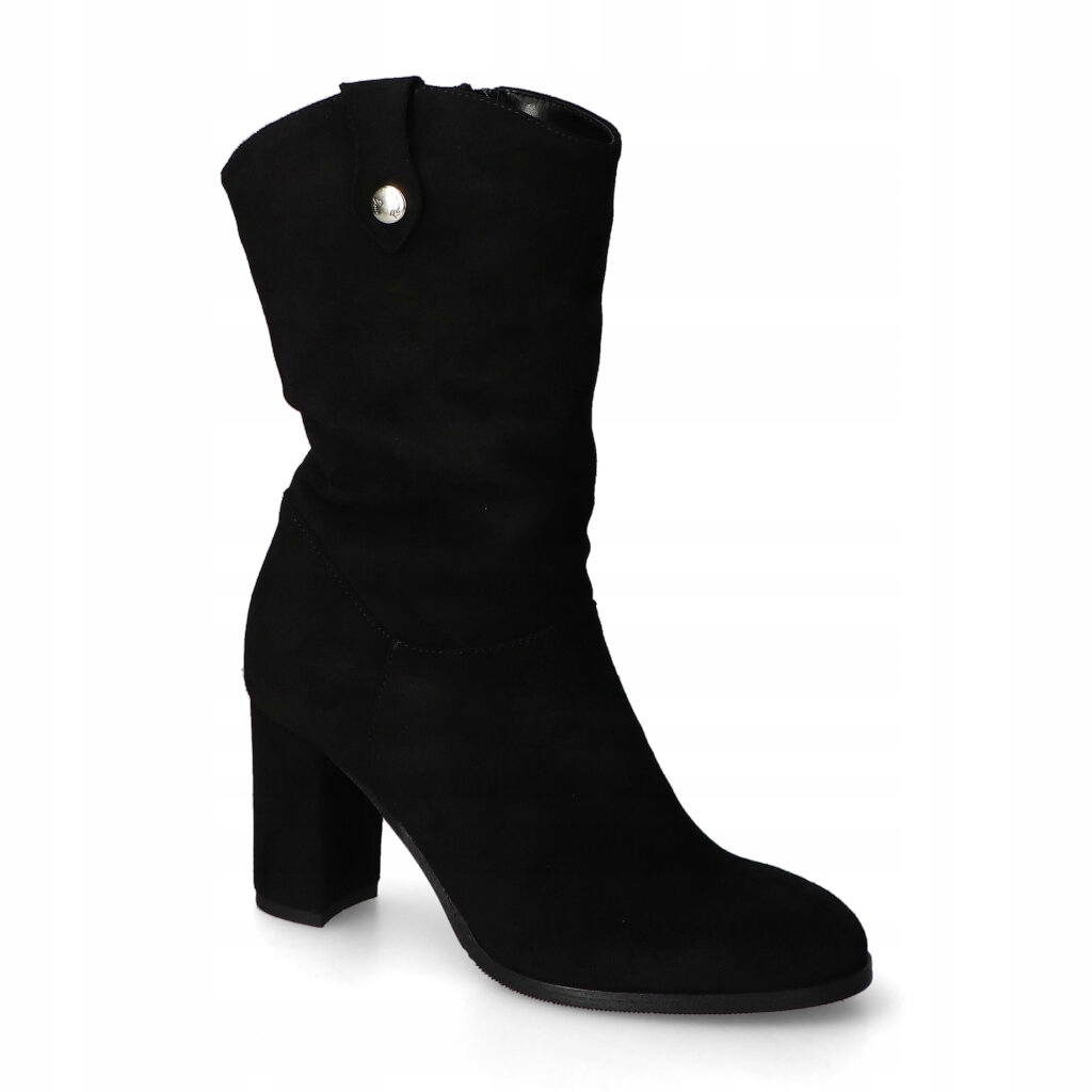 Černé semišové kotníkové Kotníkové Boty Sala 20847/730, velikost 36