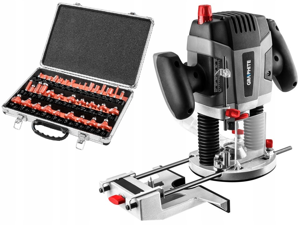 Graphite Horní frézka 1300W 35 Fréz