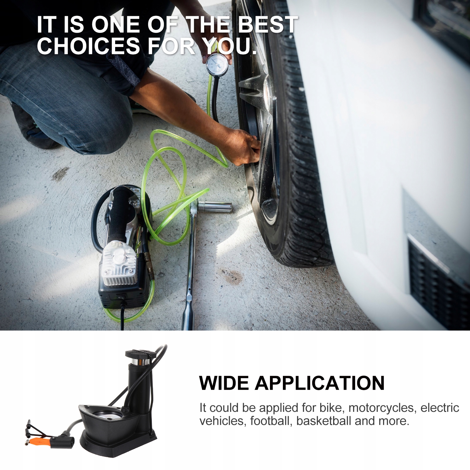 1 Pc Pompa powietrza Małe stopy pompy Waga produktu z opakowaniem jednostkowym 0.1 kg