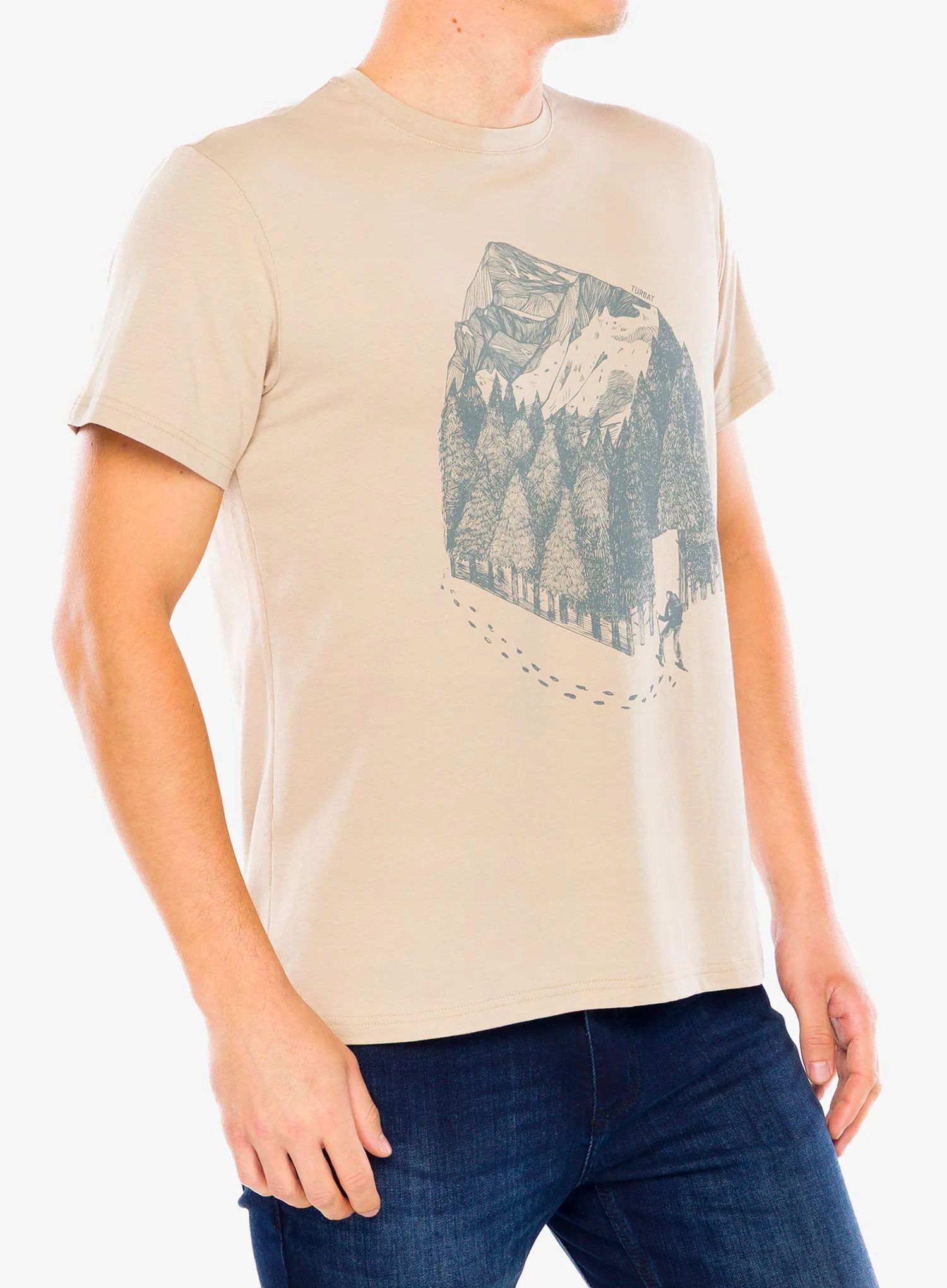 Tričko s potiskem Turbat Home světle taupe S