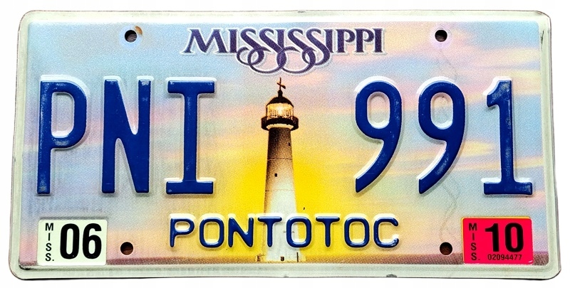 Mississippi - tablica z USA dla kolekcjonera