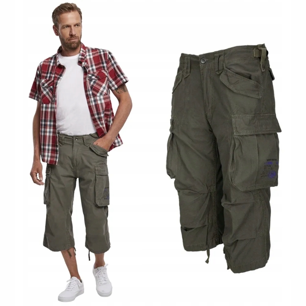 Kraťasy Krátké 3/4 Brandit Industry Olive [L]