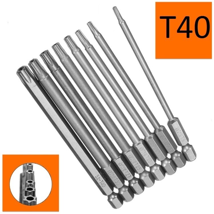 

Bity długie Torx T40 100mm