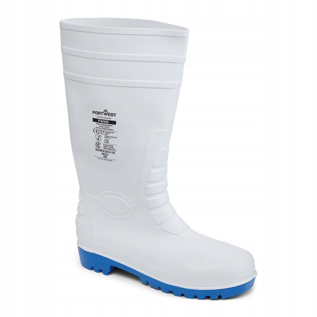 Holínky Total Safety S5, voděodolné, odolné proti propíchnutí, vel. 44, bílé S