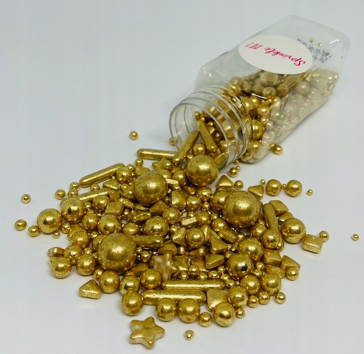 Levně Krásný zlatý Cukrový posyp Posypte ho! 1000 g 1 kg Velké Balení