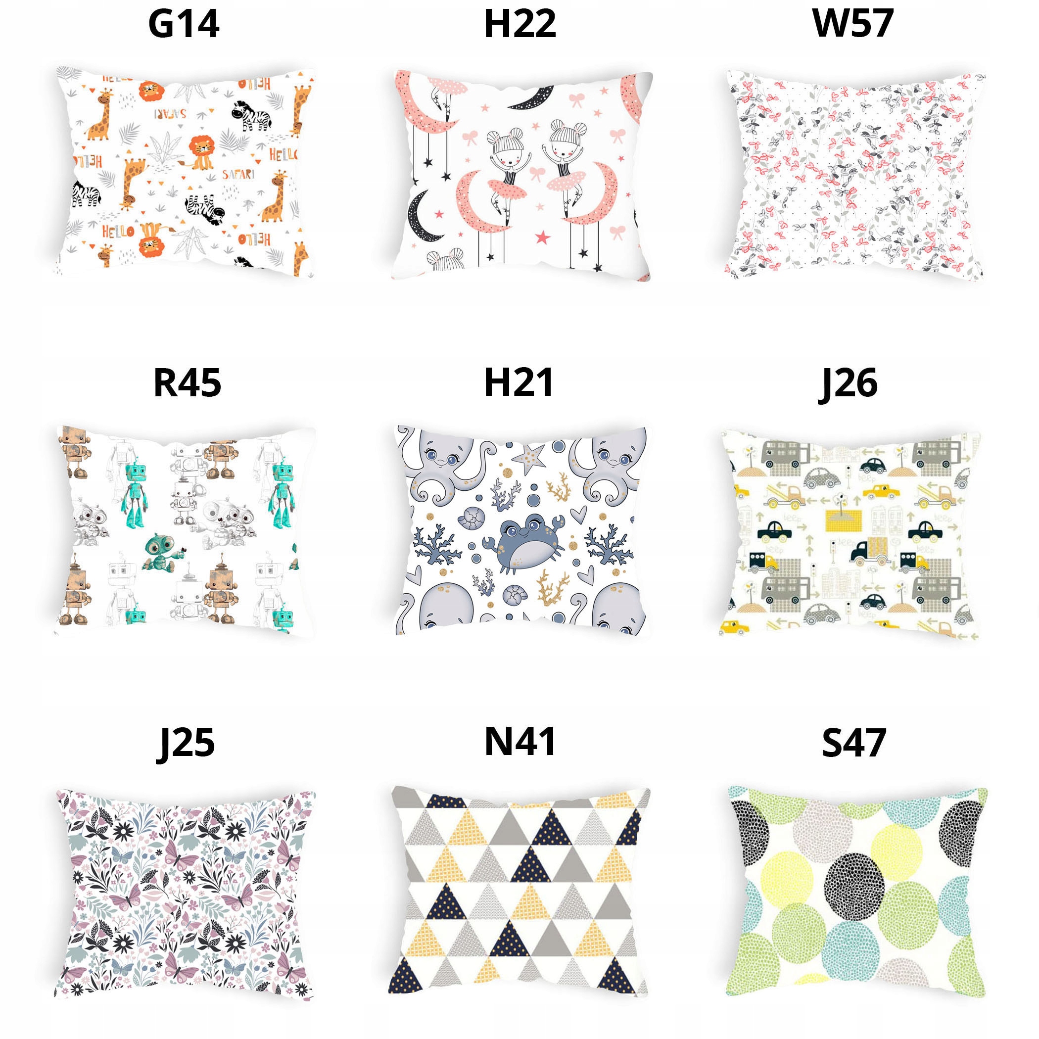 Poszewka na poduszkę 40x60 cm pomarańczowa Wzór dominujący Geometryczny Gładki Kratka Kropki Kwiaty Paski Inny wzór