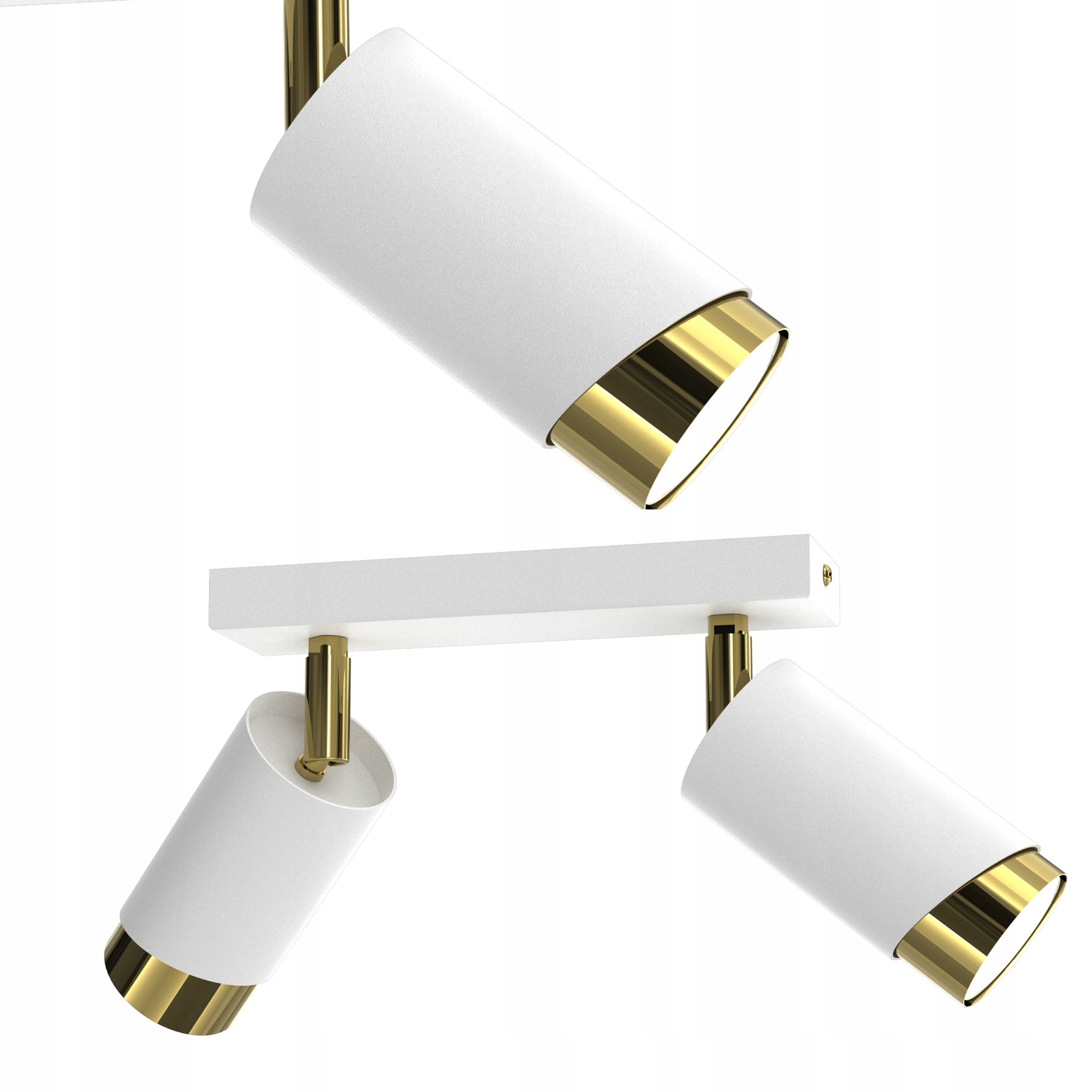 Stropní Svítidlo Reflektor Spot Bílý Zlatý Nastavitelný Led GU10 Polská Lampa