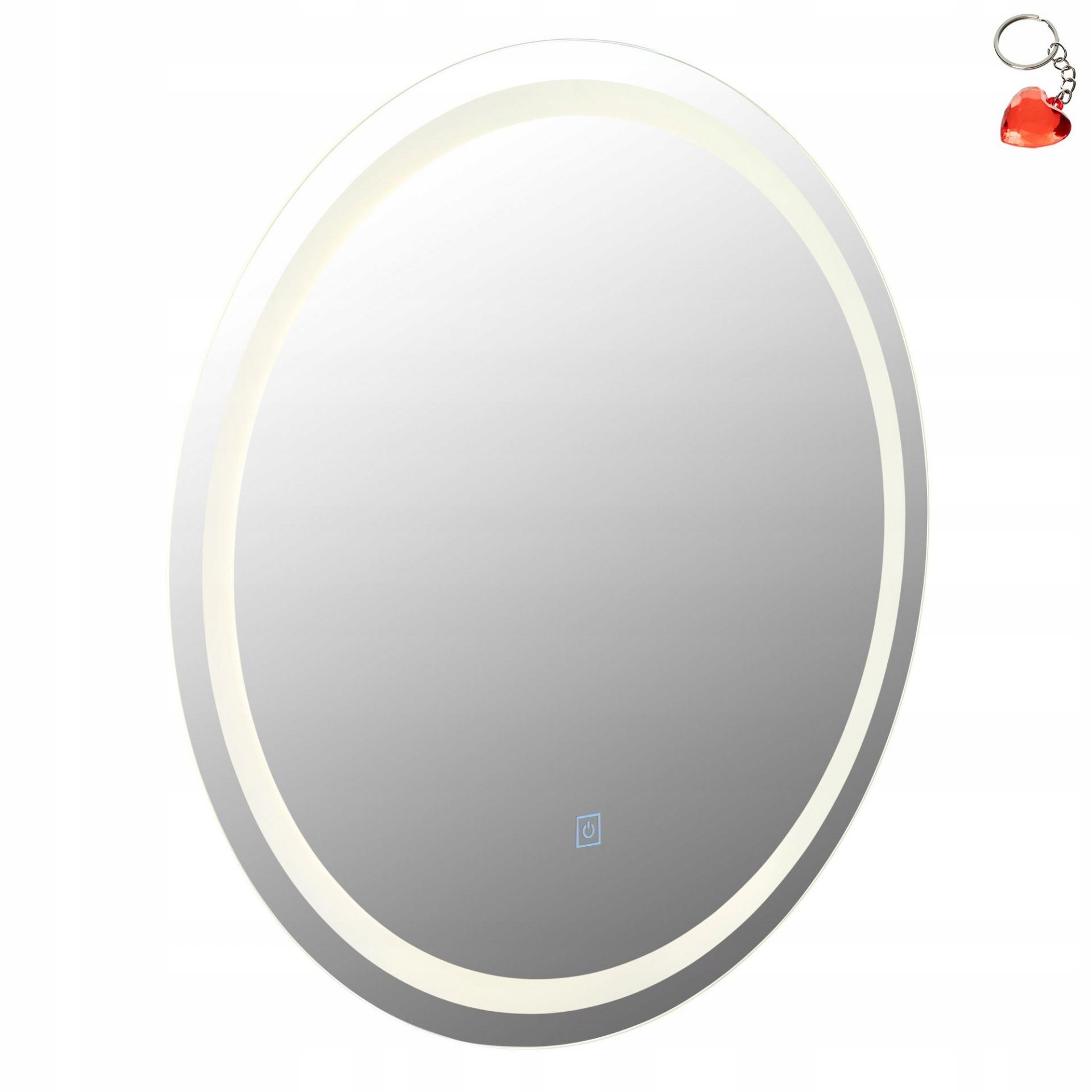 Okrúhle zrkadlo 55 cm s Led osvetlením 10 W a vypínačom Rivas 84033 Globo