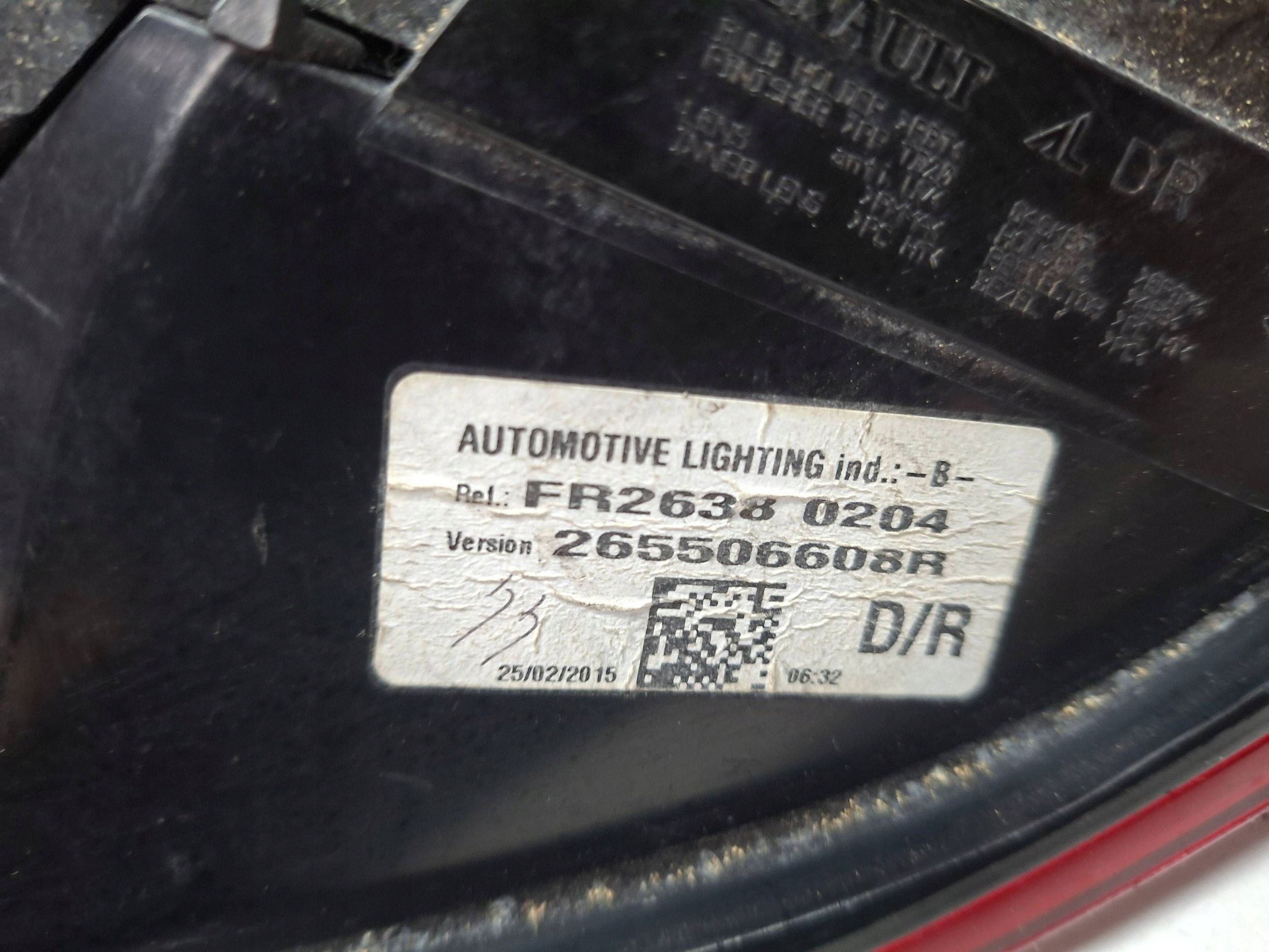 light rear right 265506608R RENAULT CLIO IV 2012-2016