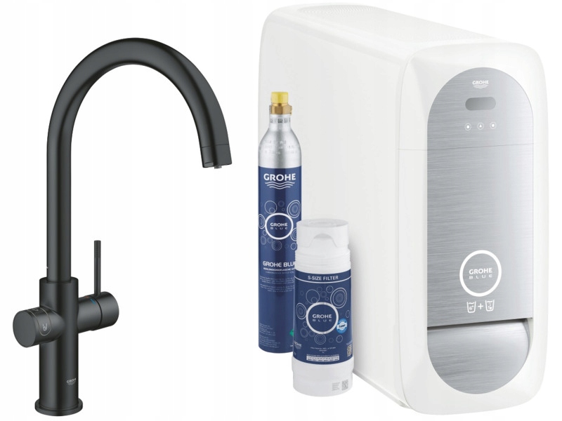 Bateria Grohe Blue Home 31455KS1 z filtrem Aksamitna czerń