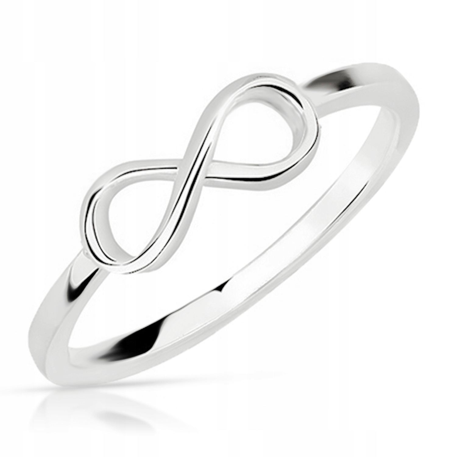 

Srebrny Pierścionek Zaręczynowy 925 Infinity r20