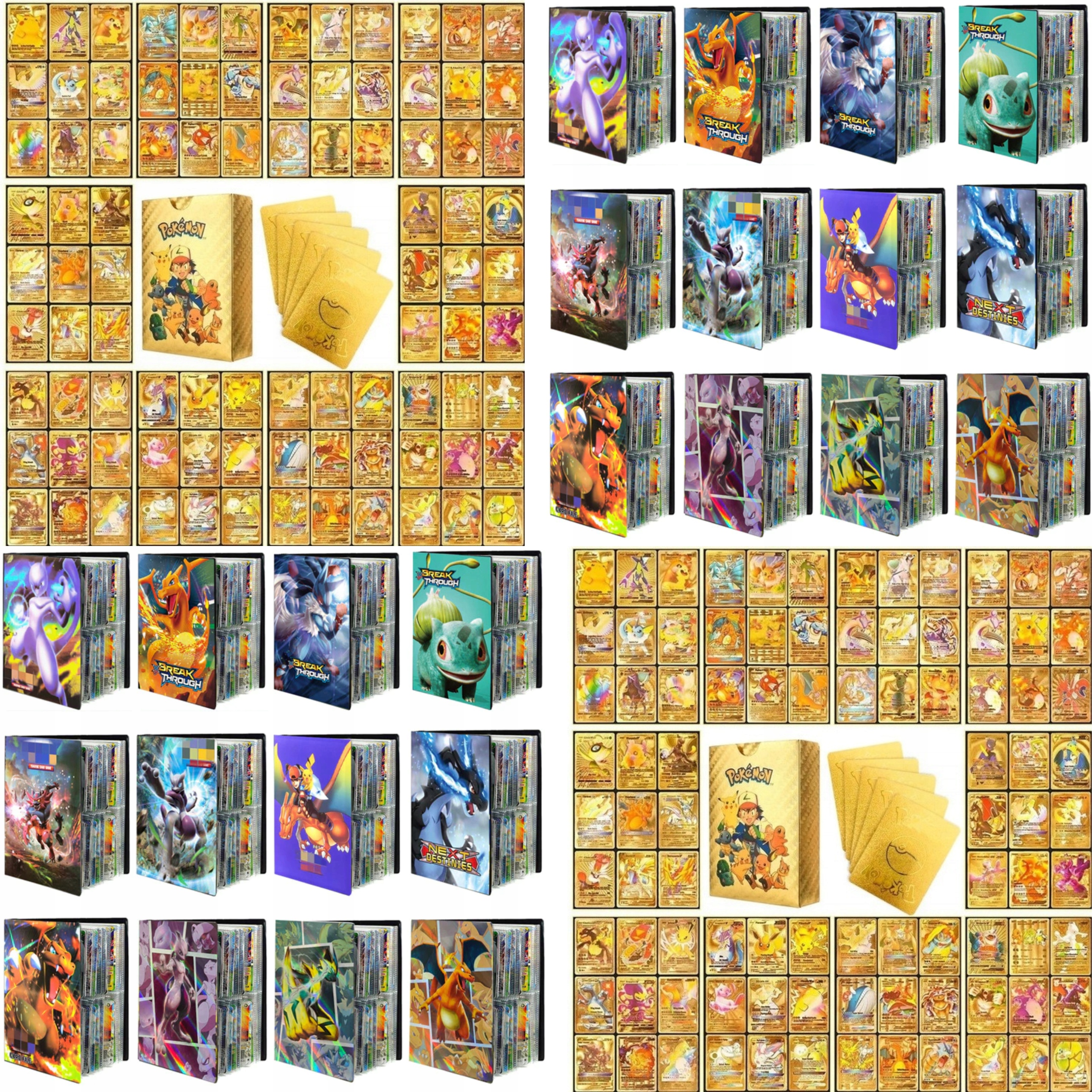 

Złote Karty Pokemon 55szt Album na 240 Kart