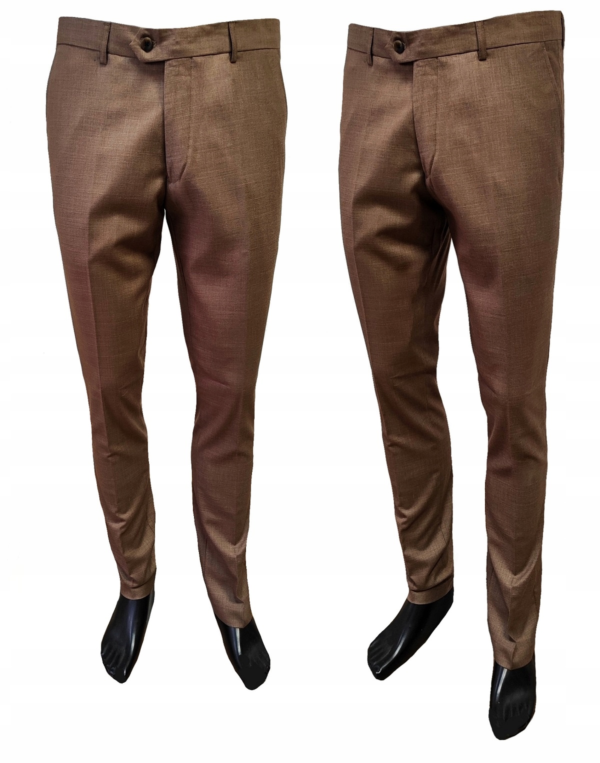 Společenské Kalhoty V Kantově Hnědé Barvě 48-64 /176