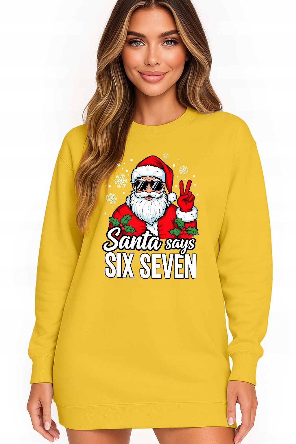 Mikina Vánoční Oversize Šaty Six Seven 67 Dárek K Vánocům L