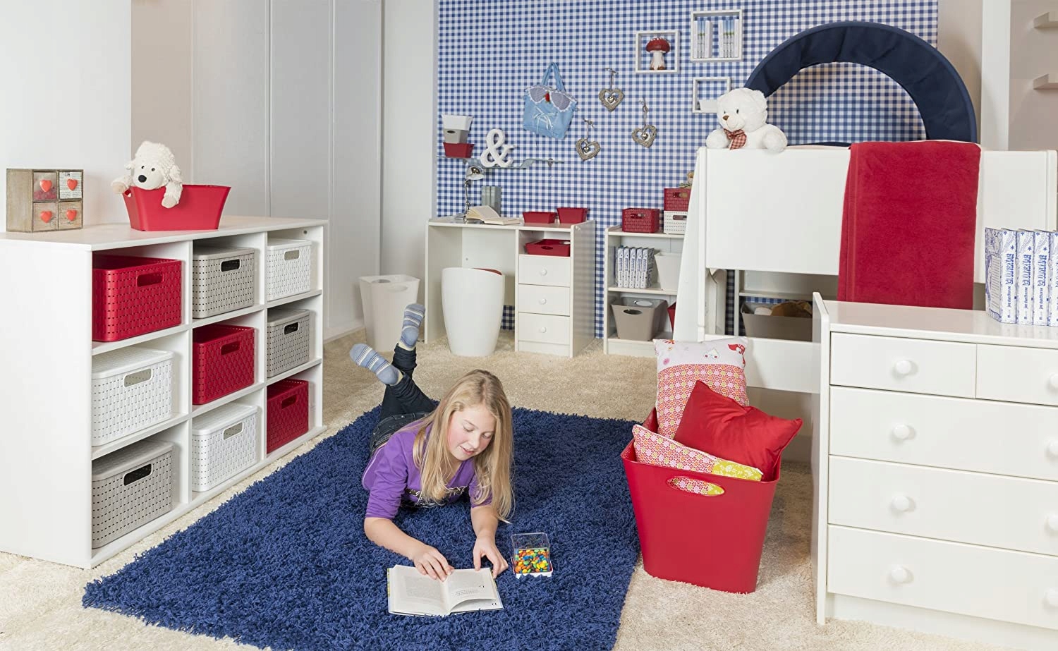 Koszyk na akcesoria Rotho COUNTRY A5 6l biały Długość (dłuższy bok) 28 cm