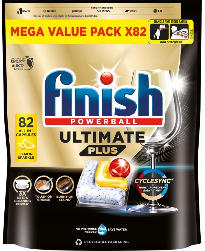 Levně Finish Ultimate Plus Lemon tablety do myčky 82 ks All In 1 Citron