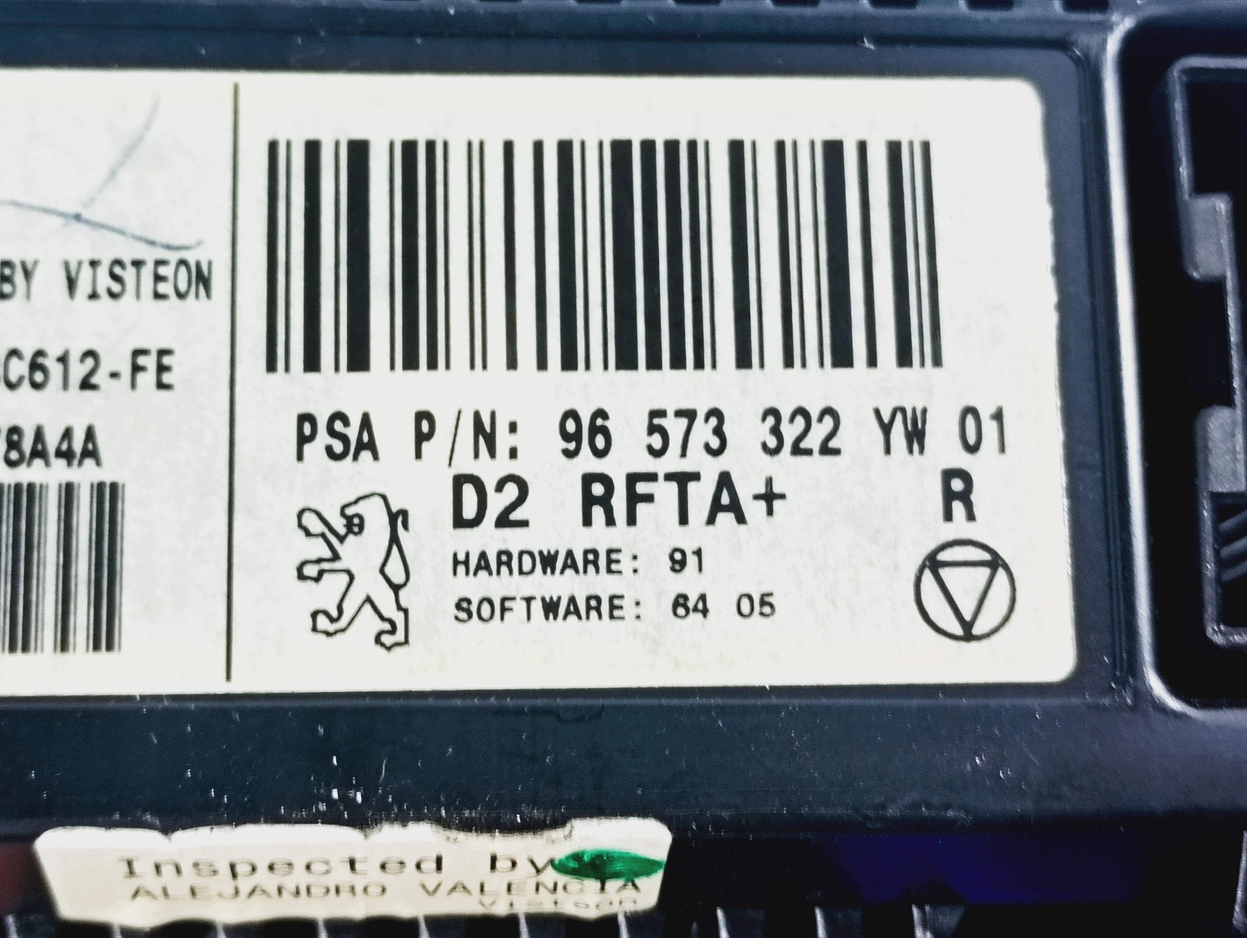 switch switch panel air conditioning devices OE 96573322YW Peugeot 407 SW 04-05
