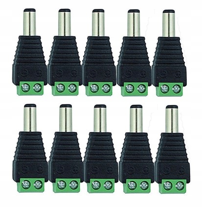 Wtyk zasilający DC męskie S-55*P10 5,5 mm 10 szt.