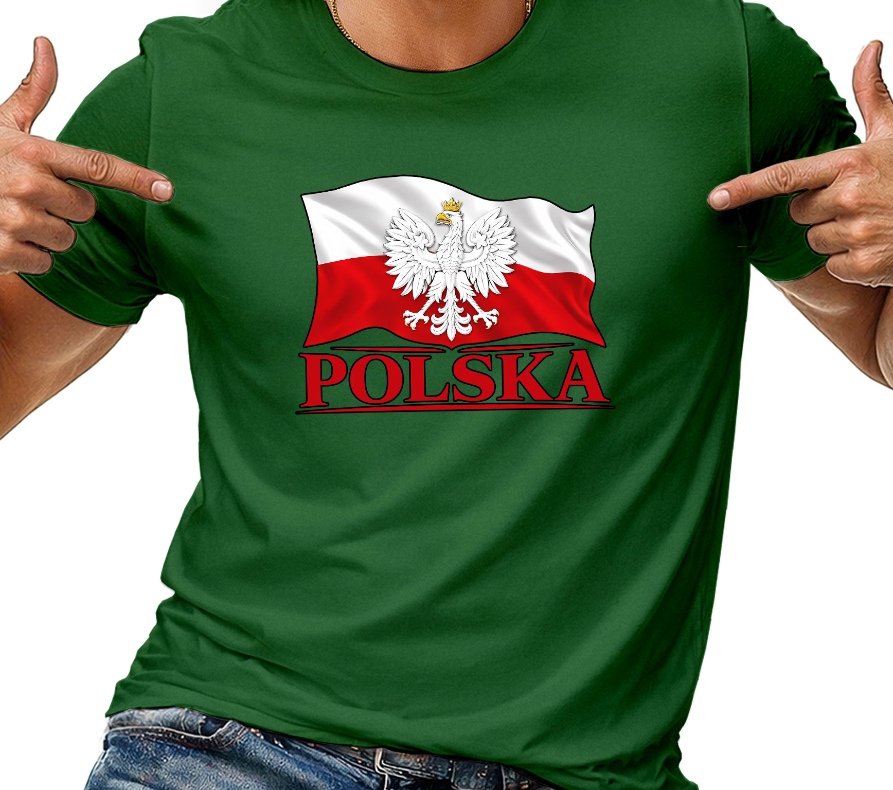 Tričko Tričko Pánské Polská Národní Vlajka Orel Vlastenecký Dárek XXL