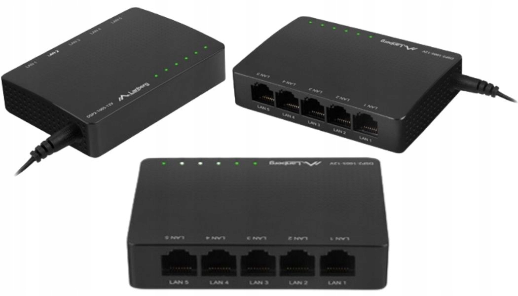Switch Lanberg DSP2-1005-12V 5-port 1000Mb/s Desktop 12V
