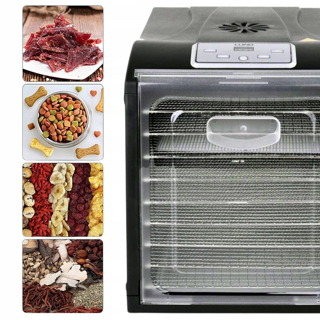 700W SUSZARKA DO GRZYBÓW OWOCÓW WARZYW ZIÓŁ 9 TAC Kolor dominujący czarny