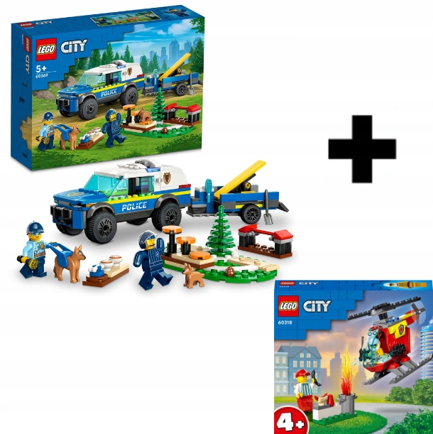 Lego City Sada Pro Výcvik Policejních Psů 60369+ Lego 60318 Dárek Sada
