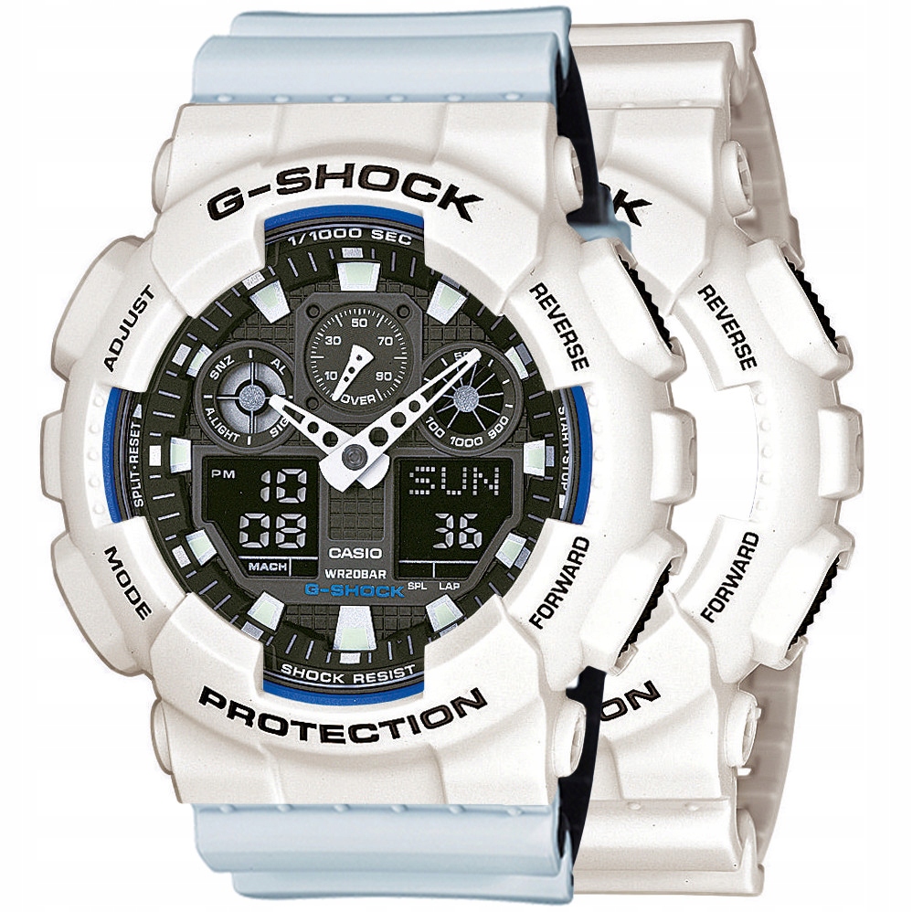 Sada G-shock GA-100B-7AER Bílá, Černá