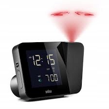 Budík Braun BC15 s rádiom riadeným podsvietením, projektor