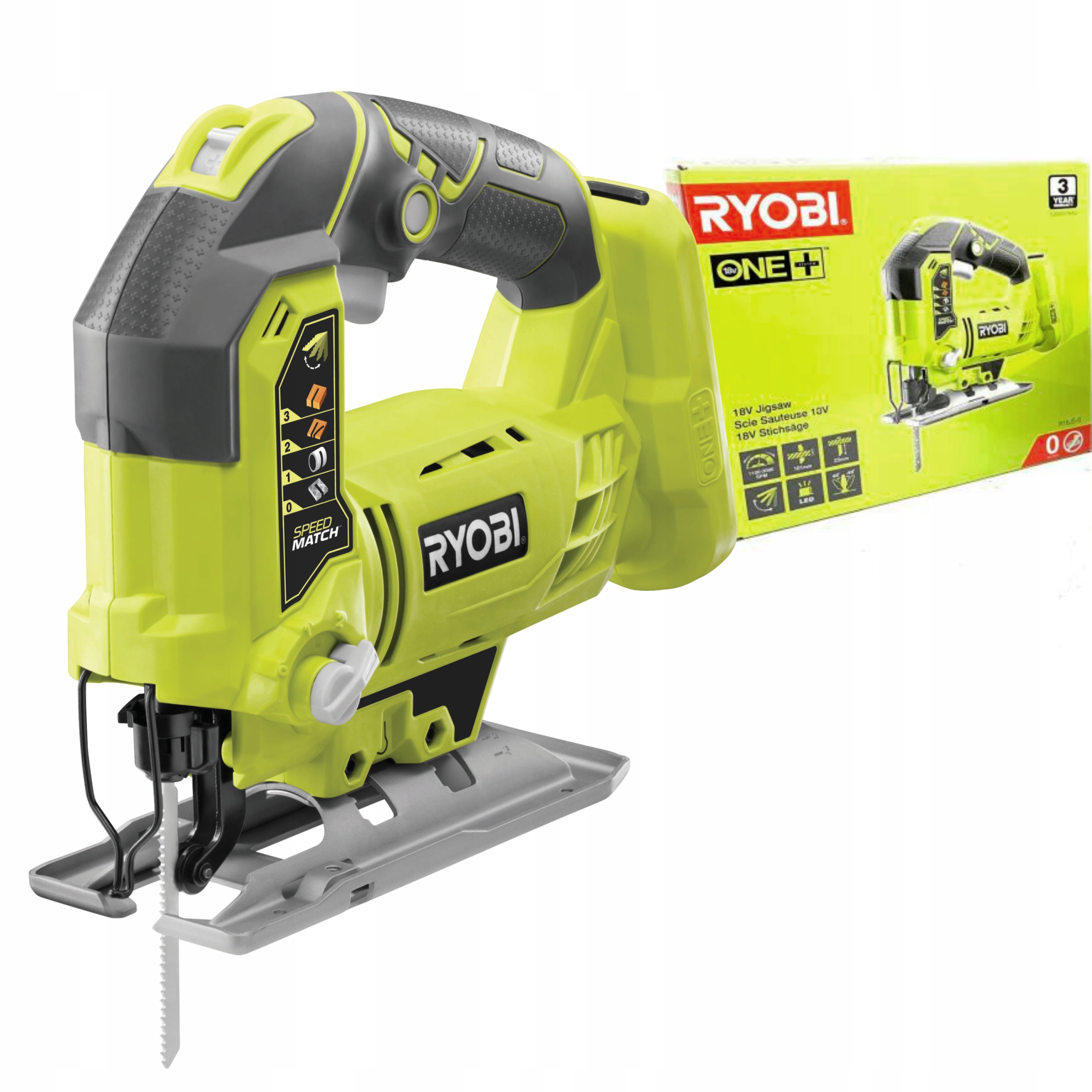 Ryobi Akumulátorová Přímočará Pila Ryobi R18JS-0 Solo Bez Akumulátoru Regulace