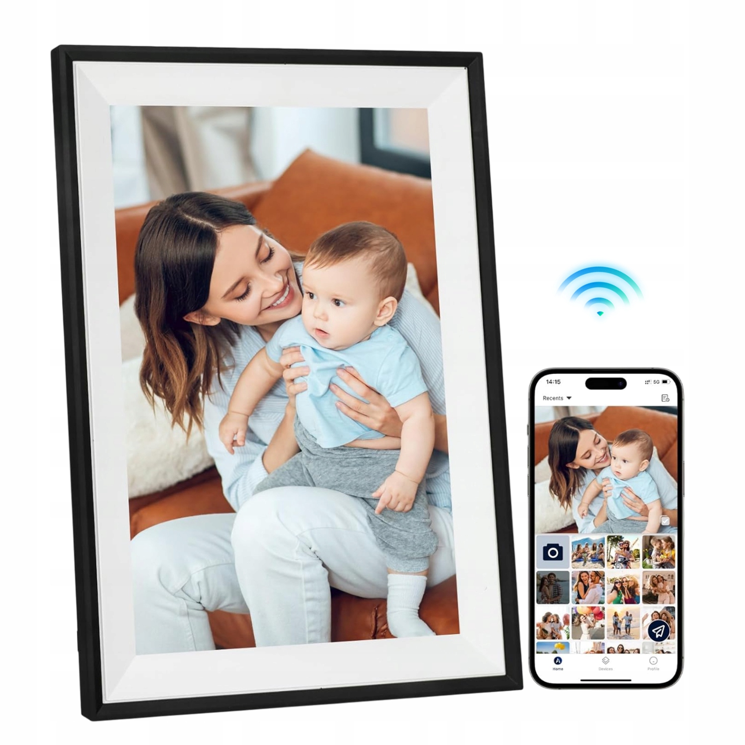 Rámeček Digitální Na Fotografie Wi-fi Panel Hd Ips Dotykový Displej 10,1"